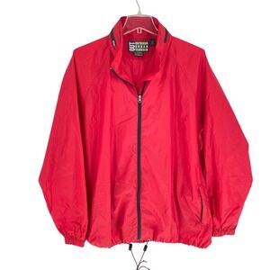 Outdoor Urban‎ Terrain XXL Hi Vis Red Nylon Windbreaker Jacket Mens Full Zip